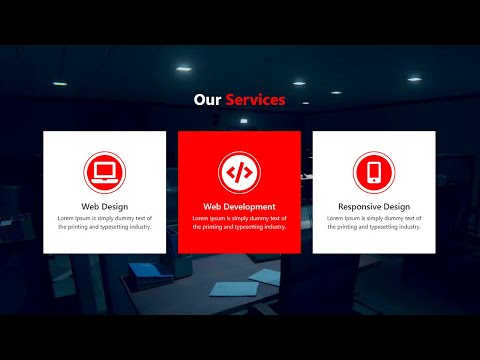 Responsive Animated Services Section Design Using HTML And CSS | CoderRishad