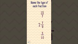 Can you name these types of fractions? #minitymaths #fractions #mathshelp