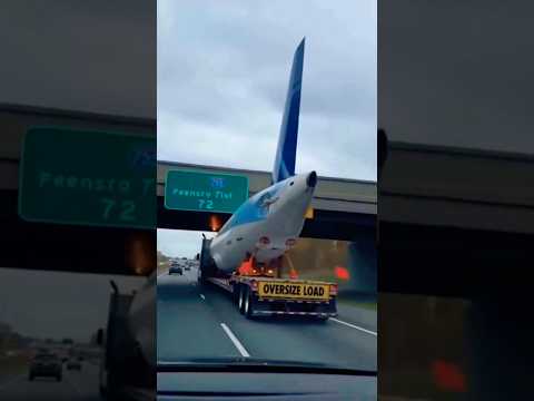 Watch till the BRIDGE 😳 ? #oversized #trucklife #logistics #transportation #truck