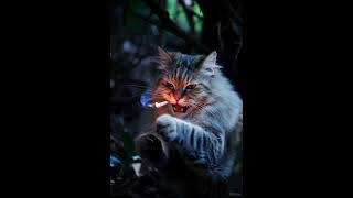 Fluffy AI Cat Drops His Cigarette 😂🐱 | Funny AI Animation Short