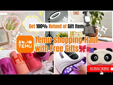 My 1st TEMU Shopping Haul🫶🛍Free gifts🎀🎁||100% refund amount gift item😱🥳||Temu in pakistan #unboxing