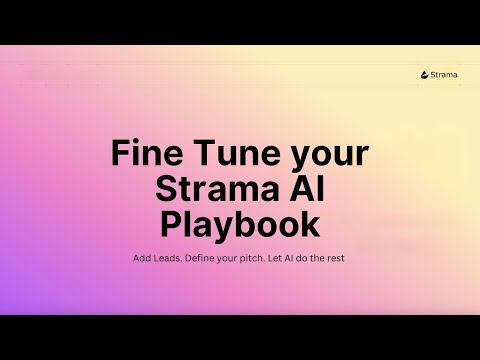 Fine-Tune Your Strama AI Sales Playbook