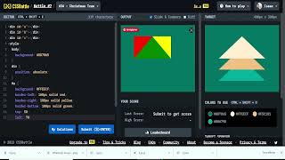 Learn css by practicing | css battle challenge #34 christmas tree