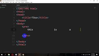 How to define preformatted text in HTML