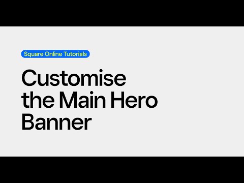 Customise the main hero banner