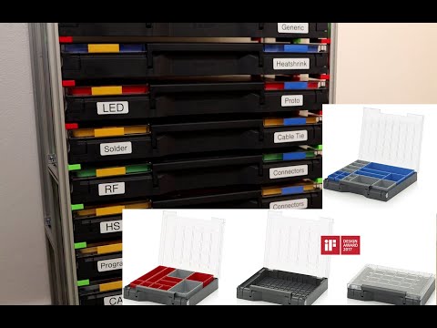 Making Stackable Frame for Assortment Box for Component Storage from Auer Packaging