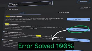 How to Fix WEBGL Disable Problem | WebGL error solved 100%