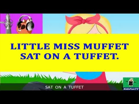 Nursery Rhymes By Kids | Little Miss Muffet | Animated Songs & Lyrics By KidsFun TV