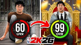 Going 60 to 99 Overall No Money Spent in 1 Video (NBA 2k26)