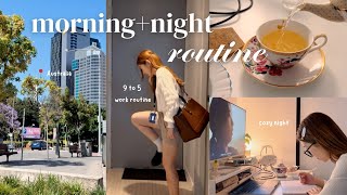 Life in Australia 🌷| morning & night routine as a corporate girly, cozy& productive *on a good day*
