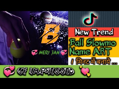 Ball Slowmo Name Art Video Tutorial || Tik Tok New Trend || Biswa Technology Gyan