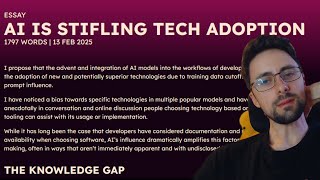 AI is Stifling Tech Adoption
