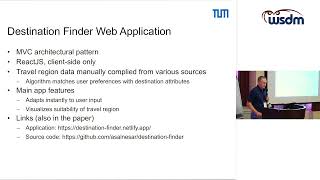 WSDM-23 Workshops: Adaptation of User Preferences and Results in a Destination Recommender System
