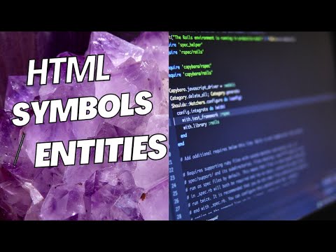How to use HTML symbols and entities