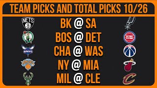 NBA Picks Today 10/26/25 NBA Picks and Predictions NBA Bets Today (PART 1)