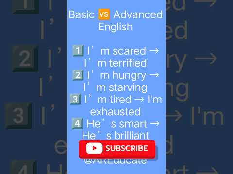 Basic & Advanced English #basicenglish #advancedenglish
