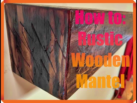 Beginner wood worker attempts to build a rustic floating beam mantel