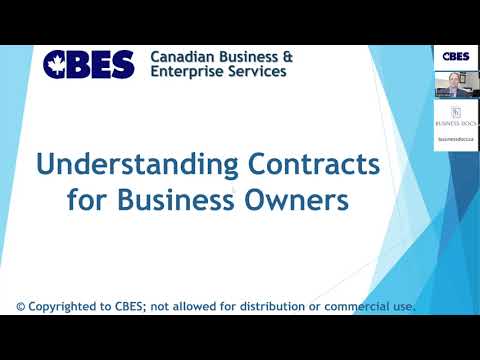 Contracts for Business Owners 101 in Canada