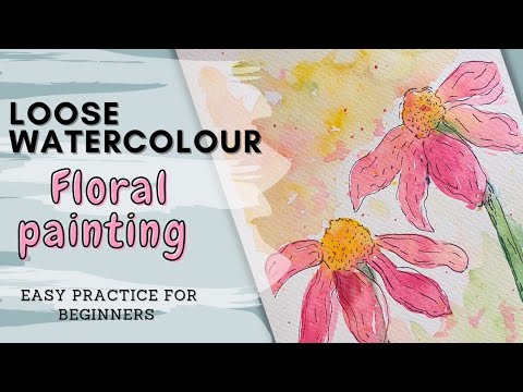 Loose Watercolor Floral Painting | Easy Practice for Beginners