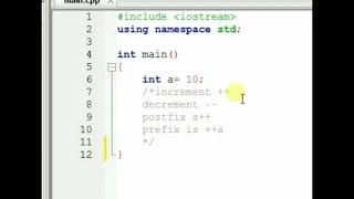 post fix and prefix, increment and decrement
