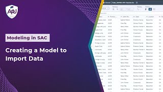 Creating a Model to Import Data in SAP Analytics Cloud