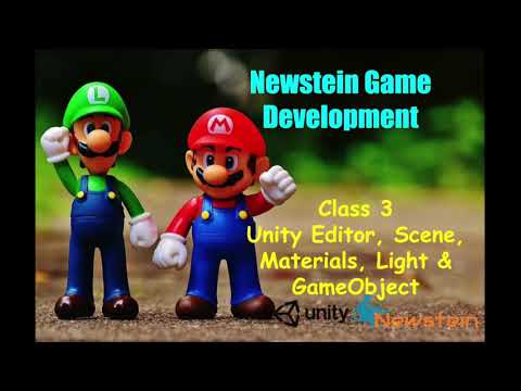 Newstein FREE Coding Course Class 3:  Editor, Scene, Material, Lighting & GameObject