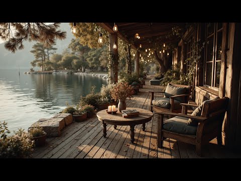 Gentle Jazz at the Cafe | Waterfront Morning Coffee Spot For Study, Calm & Meditation