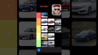 RANKING THE HONDA CIVIC GENERATIONS- Tier list