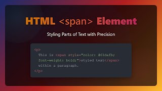 HTML span Element: Styling Text Made Easy for Beginners!