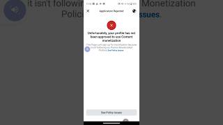 unfortunately your profile has not been approved touse content monetization Facebook#viralvideoshort