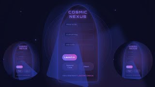 Cosmic Design Login Form With Source Code | HTML & CSS JAVASCRIPT |#coding #loginform #frontend #css
