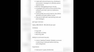 QA Engineer#fresher #youtubeshorts #getemployed #experienced #qaengineer #softwaretestengineer