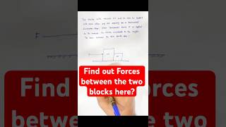Find the contact force between Two blocks?🧠⚡ #Physics #forces