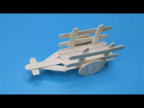 Recycle ice cream sticks to make a fun and simple pull-along cart.