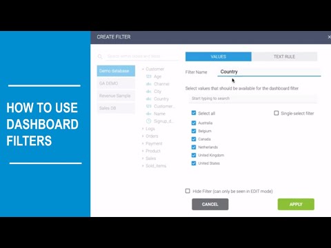 How To Use Dashboard Filters | datapine