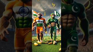 India 🆚 Pakistan monkey banana eating challenge 🤯 #ai #ytshorts #shorts