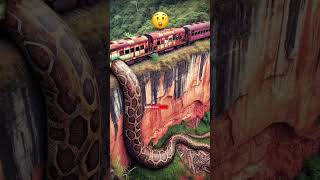 Nature Exploration | Travel Discovery | Python vs Train (Part5) #shorts #memes #wildlife