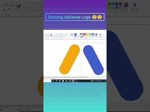 Drawing Google Adsense logo in ms paint 😲😲 #logo #google #adsense #logodesign #shorts