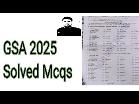 General Science & Ability Solved Mcqs css 2025 paper