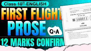 Class 10th English First Flight (Prose) IMP Questions ✅ | MP Board Exam 2026 | 10th Angreji Leak 🔥