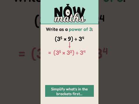 Writing as a power of 3 #maths #indices #gcsemaths #mathematics