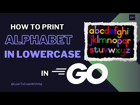 How to print the Latin alphabet in lowercase in Golang