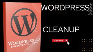 HOW TO wordpress cleanup#youtube