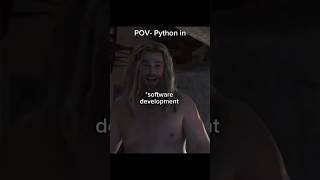 Programming rule 1- Don't underestimate Python!! #programming #codingmemes #developerlife #marvel