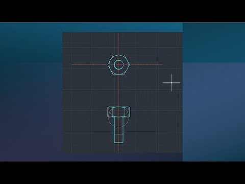Full construction of Nut and Bolt in Autocad | CSEC TD