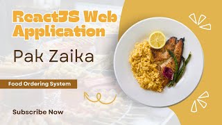 Restaurant Web Application – MVP | Modern Responsive Menu & Order System | ReactJS web application