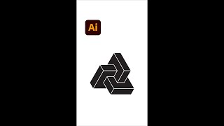 Geometric Aesthetic Triad Logo Illustration - Adobe Illustrator tips #shorts - Design.lk