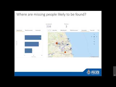 Northumbria Police - Case Study  - Example dashboard