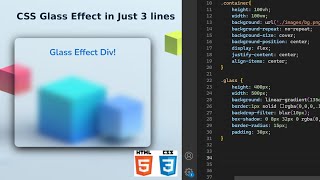 Create a Beautiful Glass Effect div with HTML & CSS | Glassmorphism CSS | #html #css #uidesign#uiux