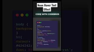 Neon Hover Text shadow #coding #progamming #code #css #tutorial #cssanimation #hovereffect